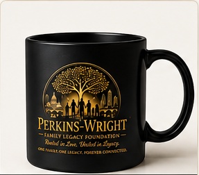Legacy Mug with the official Perkins-Wright logo