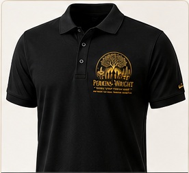 Legacy Polo with the official Perkins-Wright logo