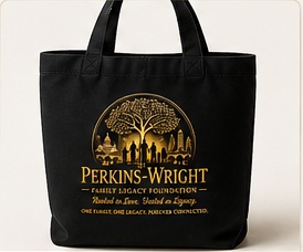 Legacy Tote Bag with the official Perkins-Wright logo